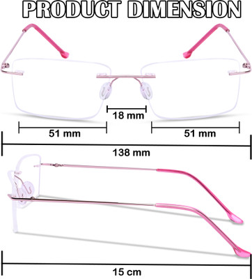 Redex Rimless Rectangle Frame(40 mm)