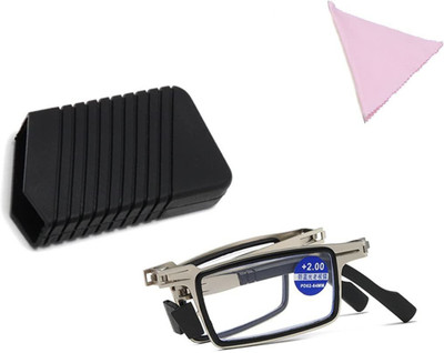 TOMATUS Folding (+2.50) Rectangle Reading Glasses(135 mm)