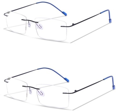 Redex Rimless (+2.25) Rectangle Reading Glasses(55 mm)