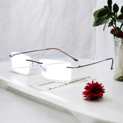Redex Rimless (+3.00) Rectangle Reading Glasses(20 mm)