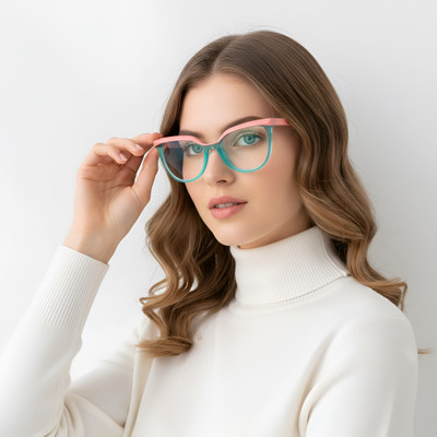 PERKEY Full Rim Cat-eyed Frame(53 mm)