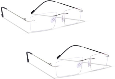 Redex Rimless (+2.75) Rectangle Reading Glasses(55 mm)