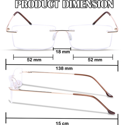 REDHILLS Rimless Rectangle Frame(40 mm)