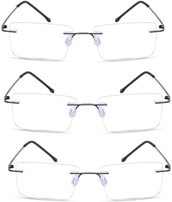 Redex Rimless (+1.25) Rectangle Reading Glasses(55 mm)