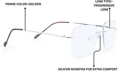 Redex Rimless (+1.50) Square Reading Glasses(55 mm)