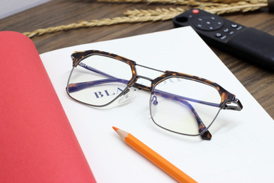 EYEHAWQ Half Rim Square Frame(54 mm)