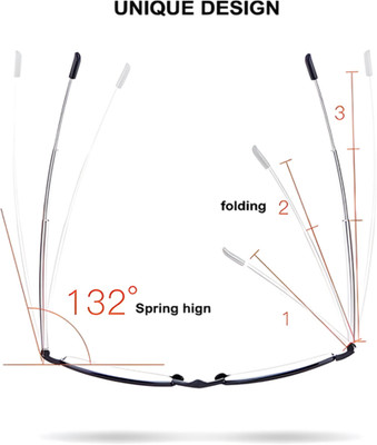 Glasso Full Rim (+1.25) Rectangle Reading Glasses(130 mm)