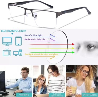 REDHILLS Half Rim (+3.00) Rectangle Reading Glasses(55 mm)