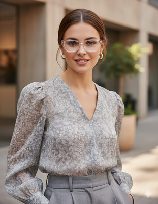 LM Eyewear Full Rim Cat-eyed Frame(150 mm)