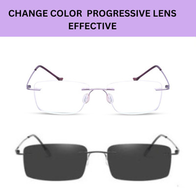 Redex Rimless (+0.50) Rectangle Reading Glasses(55 mm)