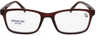 SRxEnterprises Full Rim (+1.25) Rectangle Reading Glasses(130 mm)