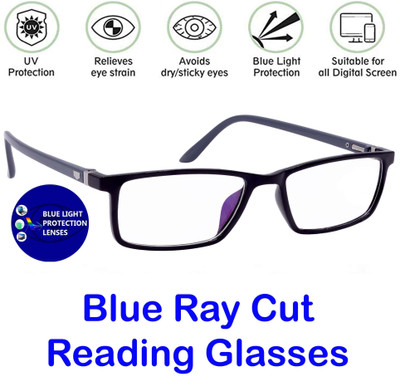 Redleaf Full Rim (+1.25) Rectangle Reading Glasses(50 mm)