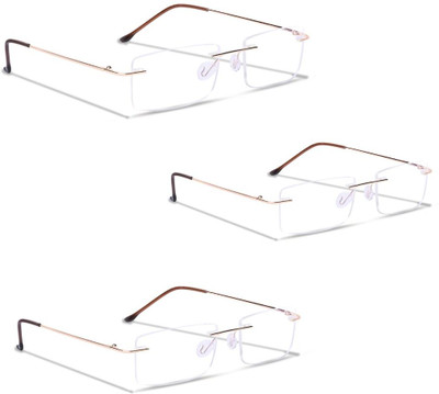 Redex Rimless (+1.00) Rectangle Reading Glasses(55 mm)