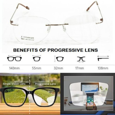 Redex Rimless (+0.75) Aviator Reading Glasses(55 mm)