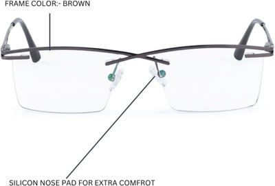 Redex Rimless (+3.00) Rectangle Reading Glasses(55 mm)