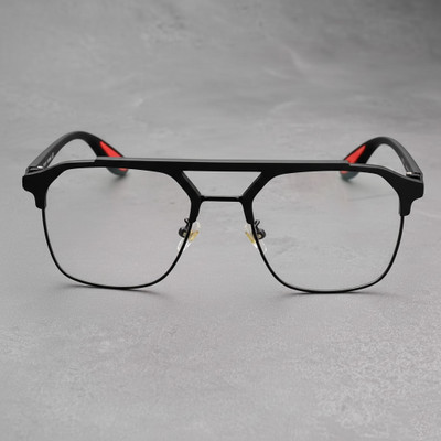 Zeviate Half Rim Aviator, Square, Clubmaster Frame(140 mm)
