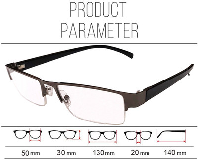 SSG Groupsolutions Half Rim (+1.25) Rectangle Reading Glasses(130 mm)