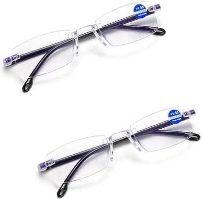 Elyvo Rimless (+1.25) Rectangle Reading Glasses(45 mm)