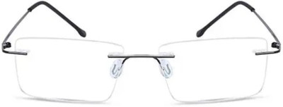 RGC Rimless (+2.50) Rectangle Reading Glasses(60 mm)