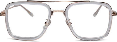 Lenskandy Full Rim Rectangle, Aviator Frame(145 mm)