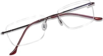 Joy eyewear Rimless Square Frame(138 mm)
