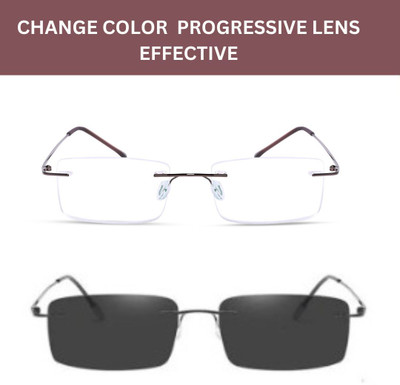 Redex Rimless (+1.25) Rectangle Reading Glasses(55 mm)