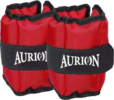 Aurion Wrist Weights 1 Kg x 2 Total 2 kg Home Gym Weight Bands perfect for fitness Red Ankle & Wrist Weight(2 kg)