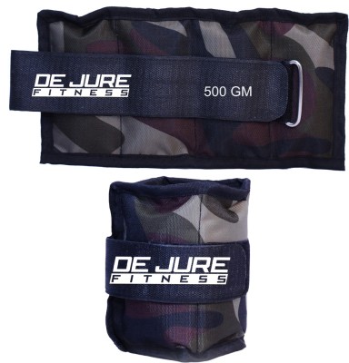 DE JURE FITNESS ANKLE WEIGHT (ARMY) 500 GM PAIR (0.5KG X 2 PCS) (1 kg) Green Wrist Weight(1 kg)