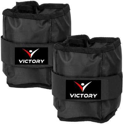 VICTORY Professional (500 gm X 2) Pair Black Ankle & Wrist Weight(1 kg)