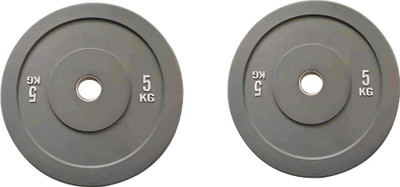 YMD Olympic Rubber Bumper Weight Plate-5Kgx2Pcs Multicolor Weight Plate(10 kg)