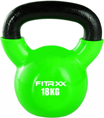 FITRXX Coated Solid Kettlebell Green Kettlebell(18 kg)