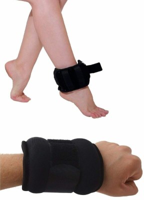 heaven feel Fitness Weight Cuff 2 kg Wrist and Ankle Weight Cuff for Men & Women 2 kg Wrist Support(Black)