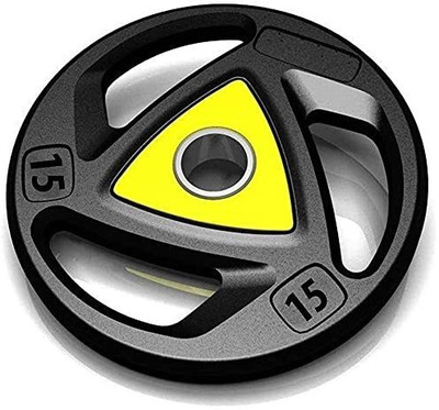 YMD Metal Integrated Rubber Plate 15kgx1 Multicolor Weight Plate(15 kg)