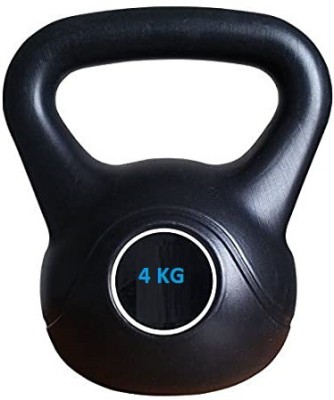 GYM KART (4KG) Premium Kettle bell Home & Gym Fitness Workout Black Kettlebell(4 kg)