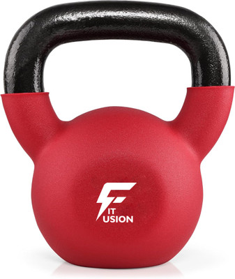 Fit Fusion Free Weight for Home Workout, Strength Training, Weight Loss, and Fitness Red Kettlebell(4 kg)