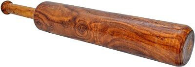 ISWings Yellow coloured sheesham wood Finished with Polished Mugdar Yellow Indian Clubs(10 kg)