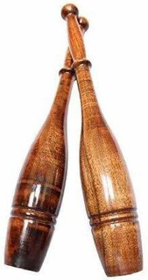 Hashco Indian Clubs/Mugdar/Clubbell/Karla Katai for Exercise, (2kg Pack of 2) for Fitness Brown Indian Clubs(4 kg)