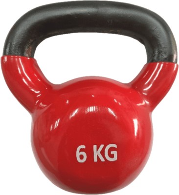 SRIDAYA 6kg Vinyl Coated Cast Iron Kettlebell for men & Women Red, Black Kettlebell(6 kg)