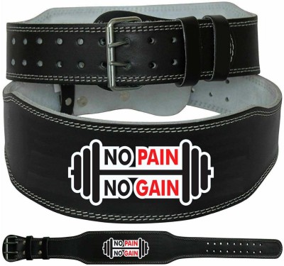 aprodo 4’’ Inch Wide Genuine Leather Weightlifting Belt Back |AP67| Abdominal Belt