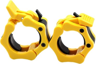 IRIS Fitness Weightlifting Barbell Clamp Nylon Collar Yellow Bar Lock(0.4 kg)