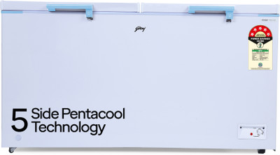 Godrej 500 L Double Door Standard Deep Freezer(White, DH EPenta 525E 2HCN RW, 5 Star)