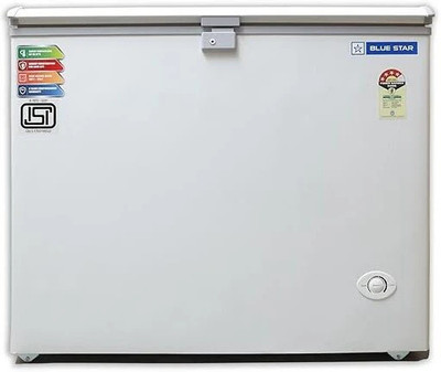 Blue Star 215 L Double Door Standard Deep Freezer(White, Grey, CF4-230NEYW 2024 Model, 4 Star)