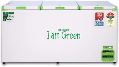 Rockwell 695 L Triple Door Standard Deep Freezer(White, Green, GFR910UC, 5 Star)