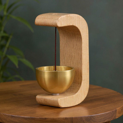 cavira Wooden door Bell with Brass Magnet Fridge Door Shelf