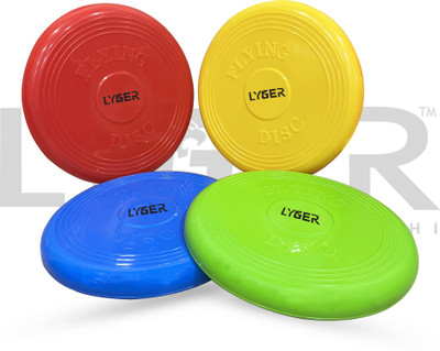 LYGER Flying Disc Toy for Kids/Dogs Unbreakable Soft ( Multicolor) Plastic Sports Frisbee(Pack of 4)