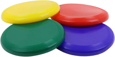 PlayZdict Flying Disk Pack Of 4 In Multicolour Plastic Sports Frisbee