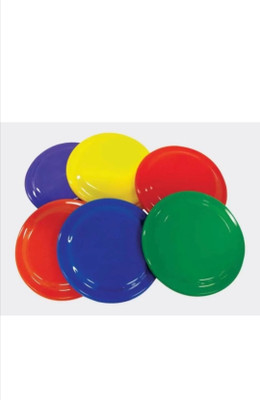 crazxx Frisbee disc for outdoor play, flying disc for sport (pack of 6) Plastic Sports Frisbee(Pack of 6)