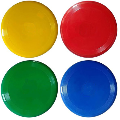 Lowin Sports Frisbee 10 Inch (Multicolour) for Kids and Adults Indoor and Outdoor Fun Games Plastic Sports Frisbee(Pack of 4)