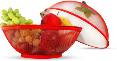 DOCKWIN INTERNATIONAL Fruit Basket Iron Fruit & Vegetable Basket(Red)