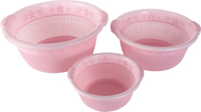 Sukhson India russia_pink_basket Plastic Fruit & Vegetable Basket(Pink)